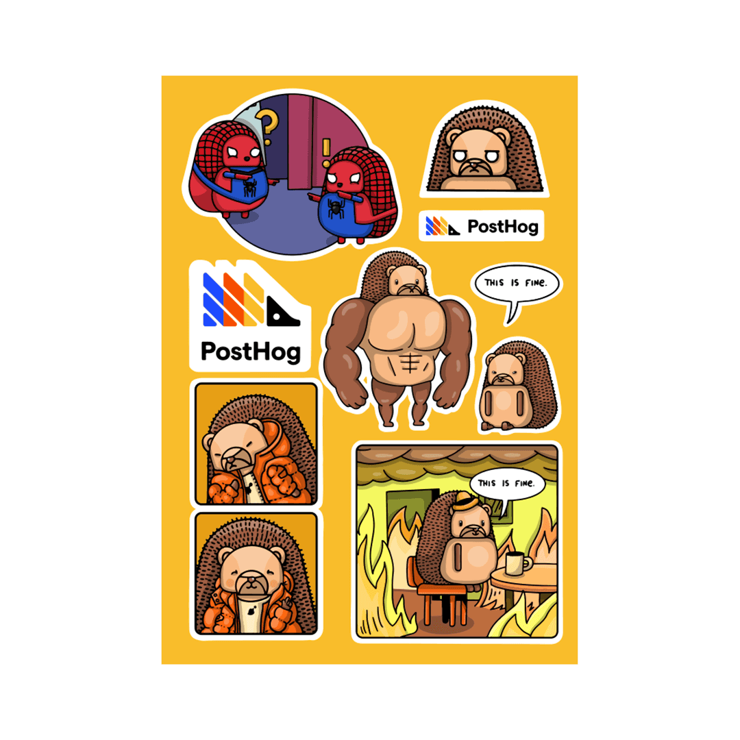 PostHog meme sticker pack